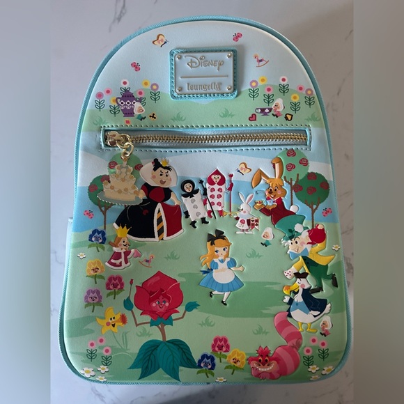 Loungefly Disney Alice in Wonderland Chibi Mini Backpack – Exclusive Design- NWT - Picture 7 of 11